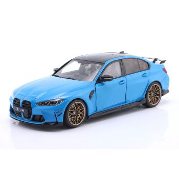 BMW M3 (G80) Performance Parts 2024 Daytona Beach blue - skala 1:18 - Solido